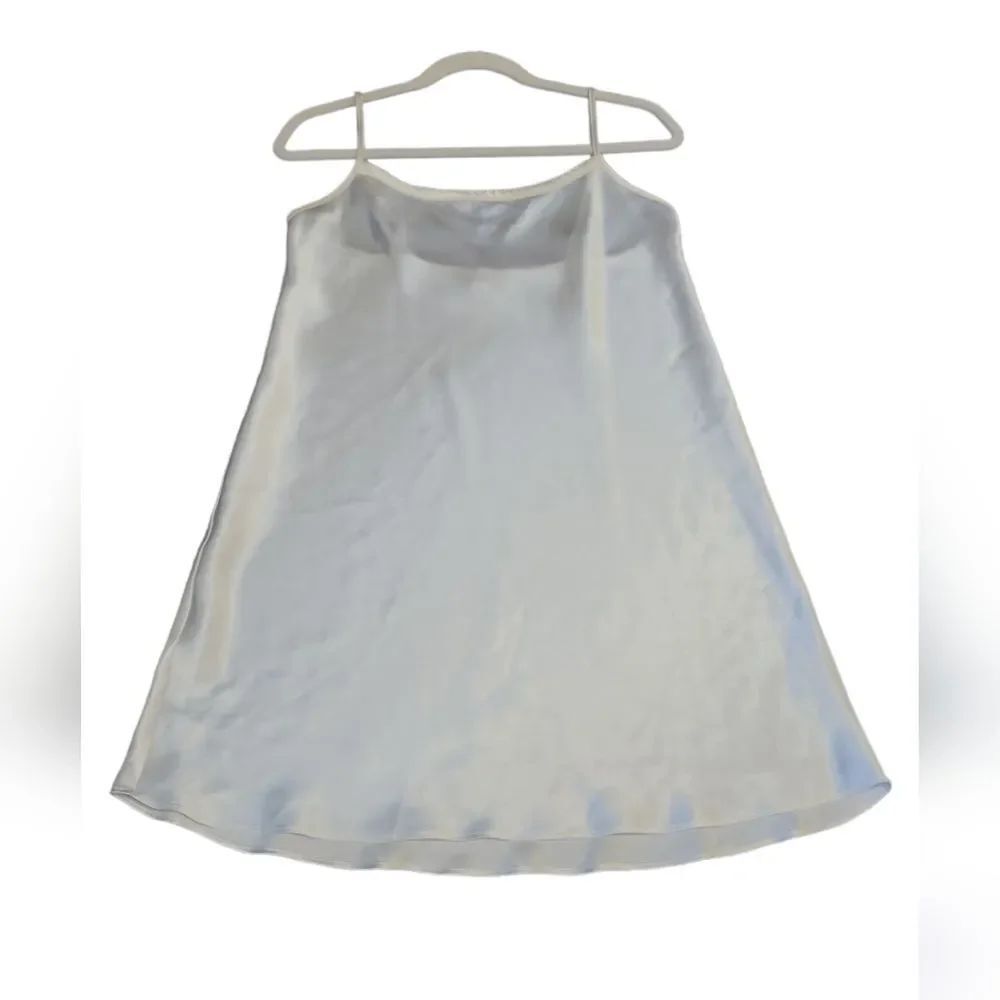 Vintage Cruz Eggshell White Chemise Slip Dress Nightgown OS